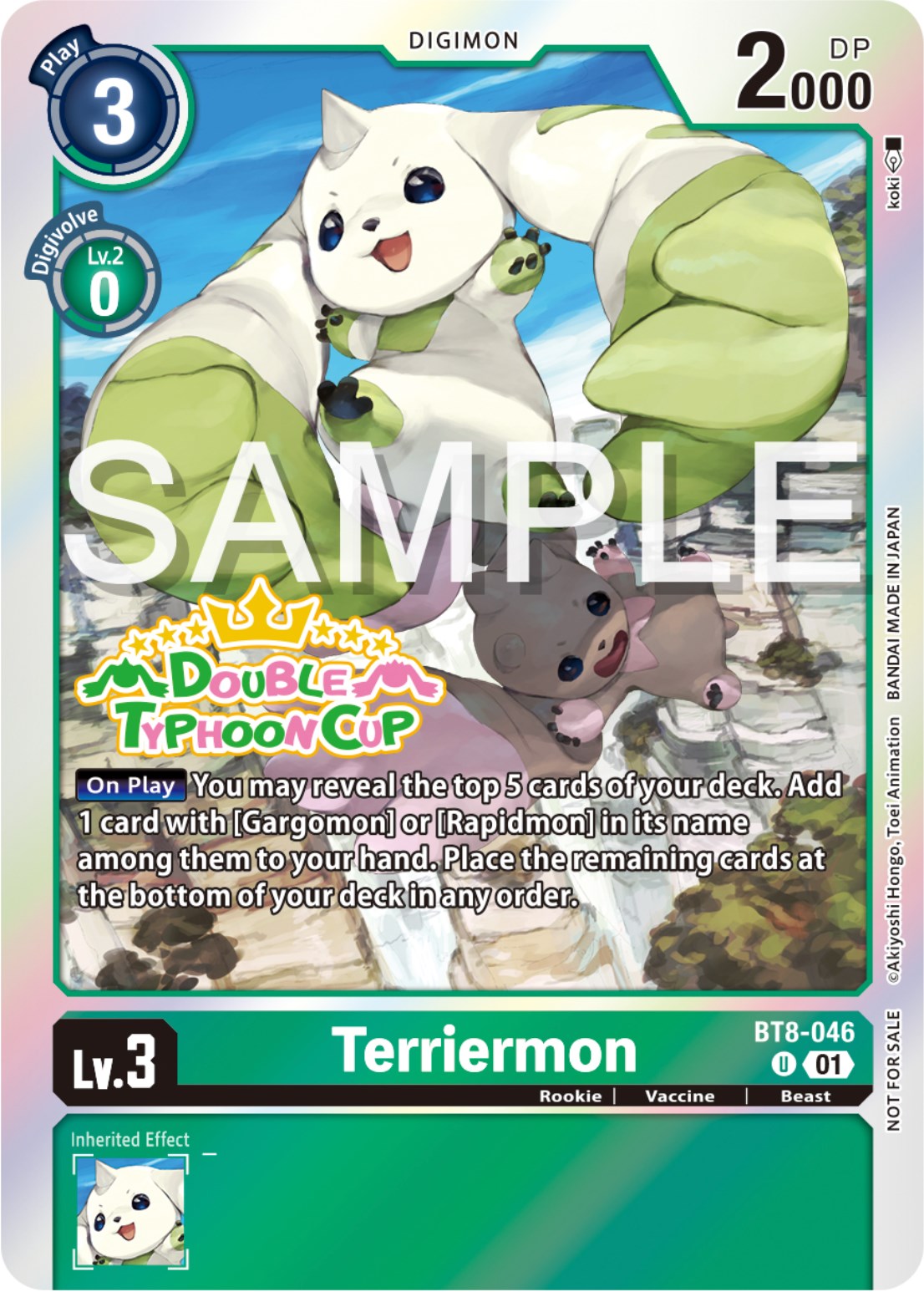 Terriermon [BT8-046] (Double Typhoon Cup Winner) [New Awakening] | Black Swamp Games