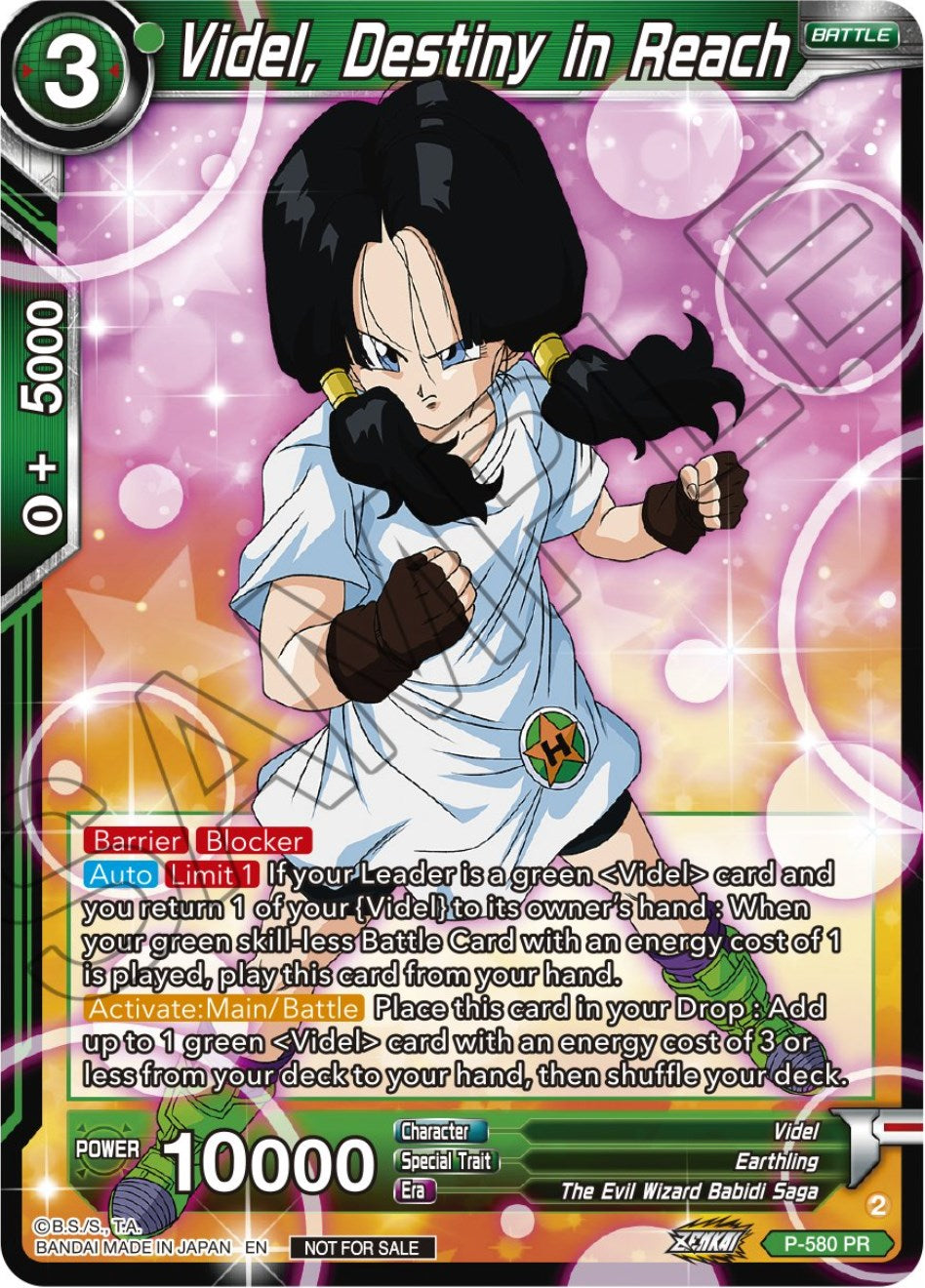 Videl, Destiny in Reach (Zenkai Series Tournament Pack Vol.7) (P-580) [Tournament Promotion Cards] | Black Swamp Games