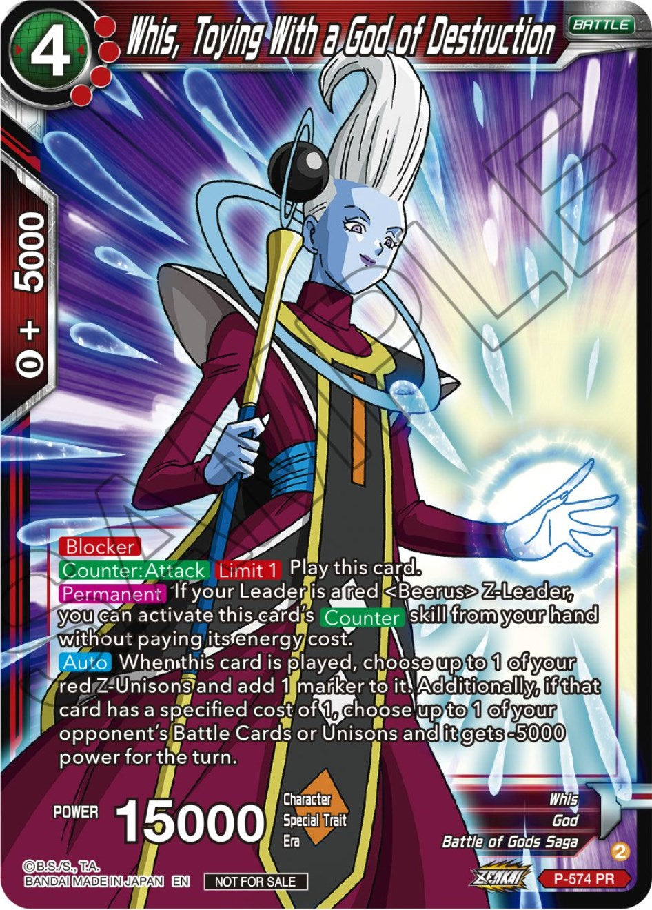 Whis, Toying With a God of Destruction (Zenkai Series Tournament Pack Vol.7) (P-574) [Tournament Promotion Cards] | Black Swamp Games