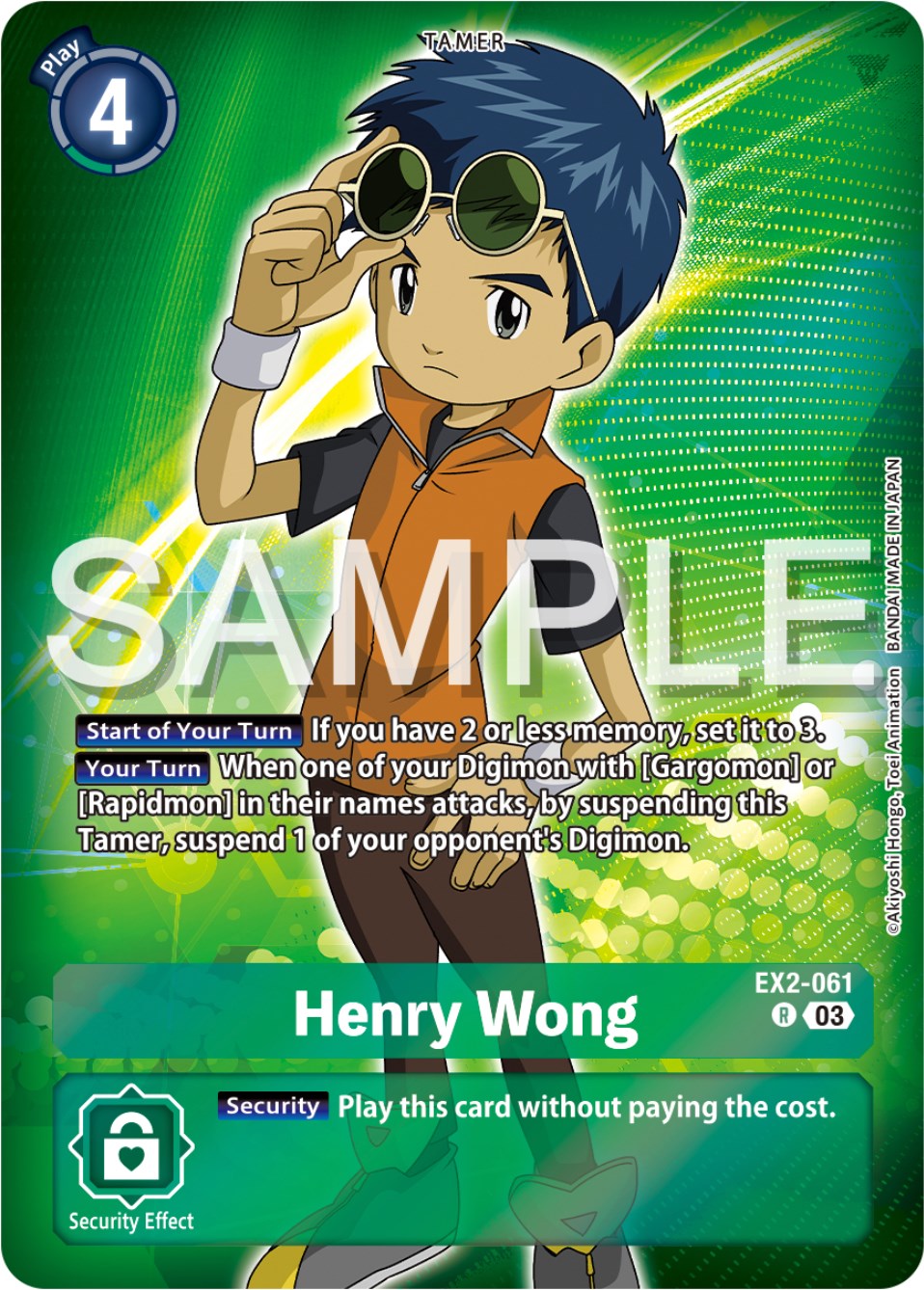 Henry Wong [EX2-061] (Reprint) [Starter Deck: Double Typhoon Advanced Deck Set] | Black Swamp Games