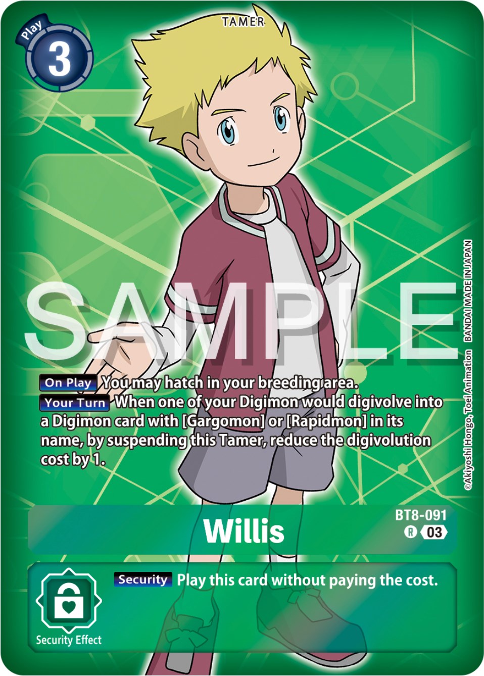 Willis [BT8-091] (Reprint) [Starter Deck: Double Typhoon Advanced Deck Set] | Black Swamp Games