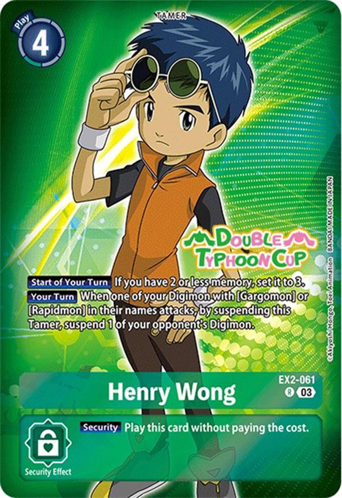 Henry Wong [EX2-061] (Reprint) [Starter Deck: Double Typhoon Advanced Deck Set Pre-Release Cards] | Black Swamp Games