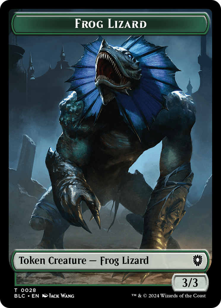 Storm Crow // Frog Lizard Double-Sided Token [Bloomburrow Commander Tokens] | Black Swamp Games