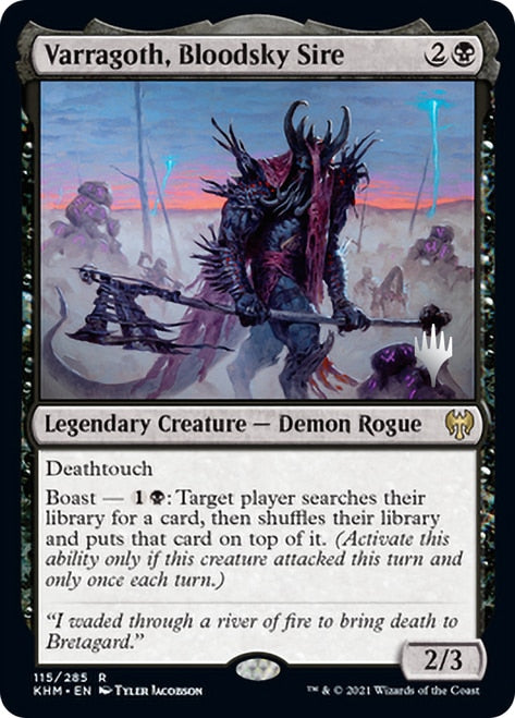 Varragoth, Bloodsky Sire (Promo Pack) [Kaldheim Promos] | Black Swamp Games