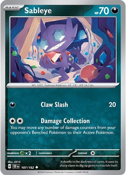 Sableye (107/162) [Scarlet & Violet: Temporal Forces] | Black Swamp Games