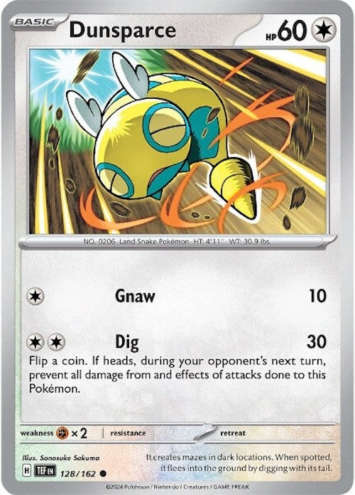 Dunsparce (128/162) [Scarlet & Violet: Temporal Forces] | Black Swamp Games