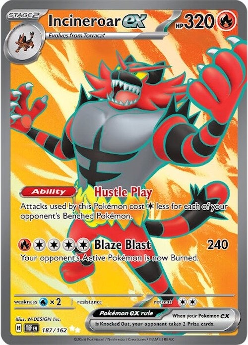 Incineroar ex (187/162) [Scarlet & Violet: Temporal Forces] | Black Swamp Games