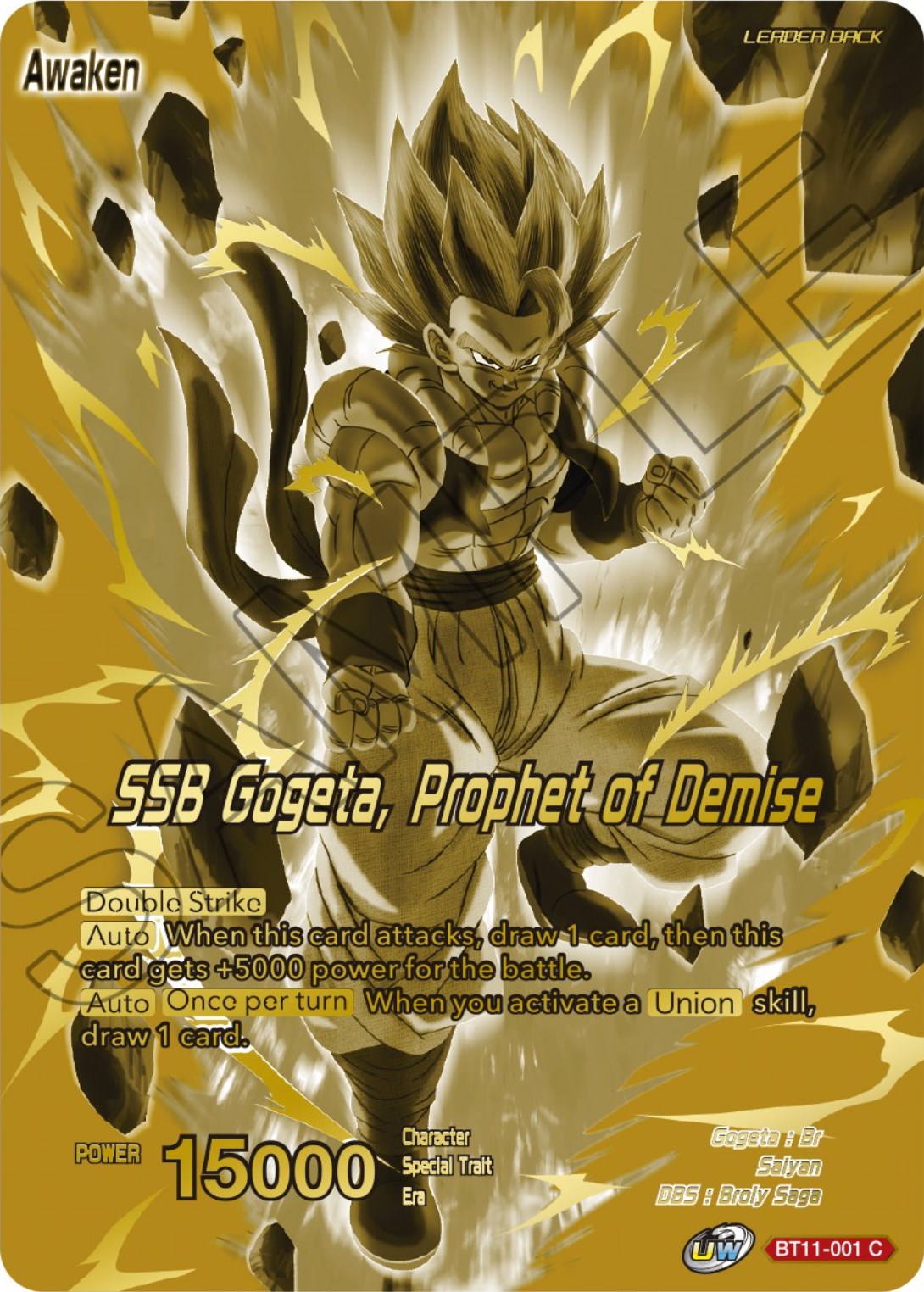 Gogeta // SSB Gogeta, Prophet of Demise (Championship Golden Card 2024 Vol.1) (BT11-001) [Tournament Promotion Cards] | Black Swamp Games