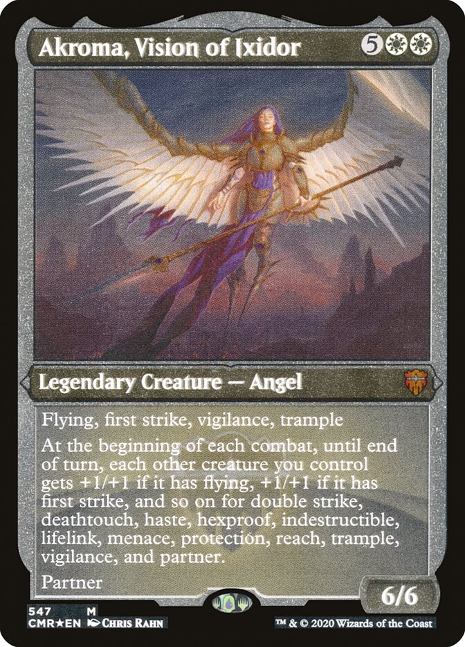 Akroma, Vision of Ixidor (Etched) [Commander Legends] | Black Swamp Games