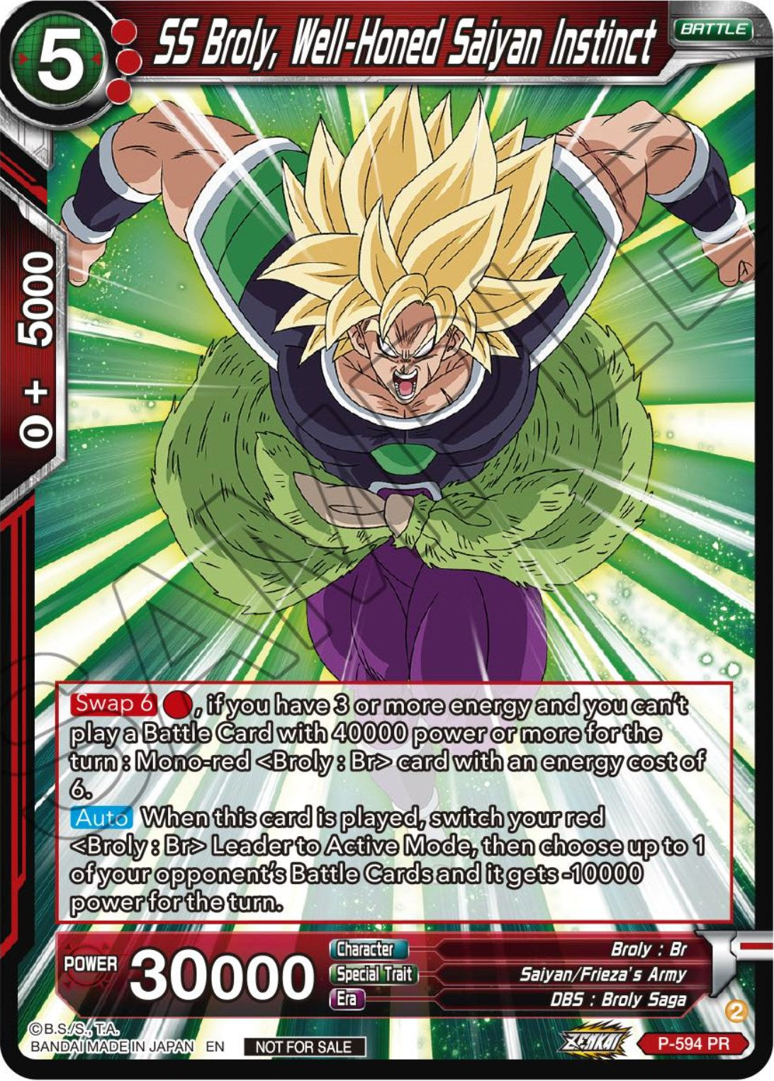 SS Broly, Well-Honed Saiyan Instinct (Deluxe Pack 2024 Vol.1) (P-594) [Promotion Cards] | Black Swamp Games