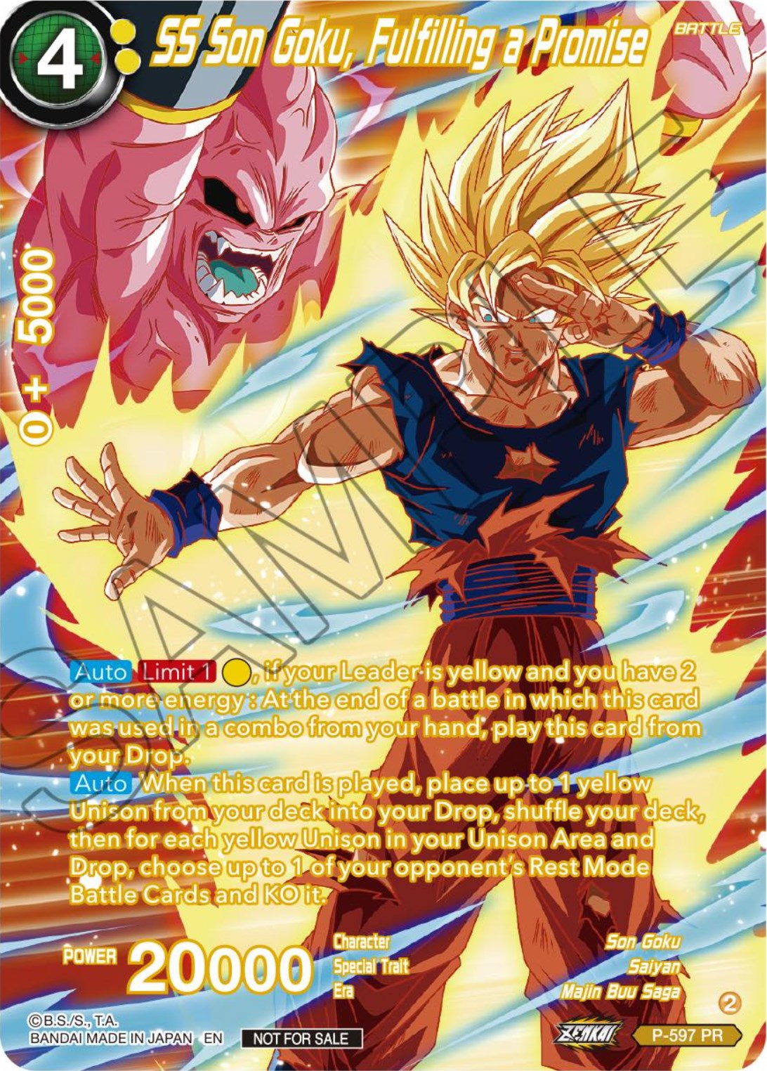 SS Son Goku, Fulfilling a Promise (Alternate Art) (Deluxe Pack 2024 Vol.1) (P-597) [Promotion Cards] | Black Swamp Games