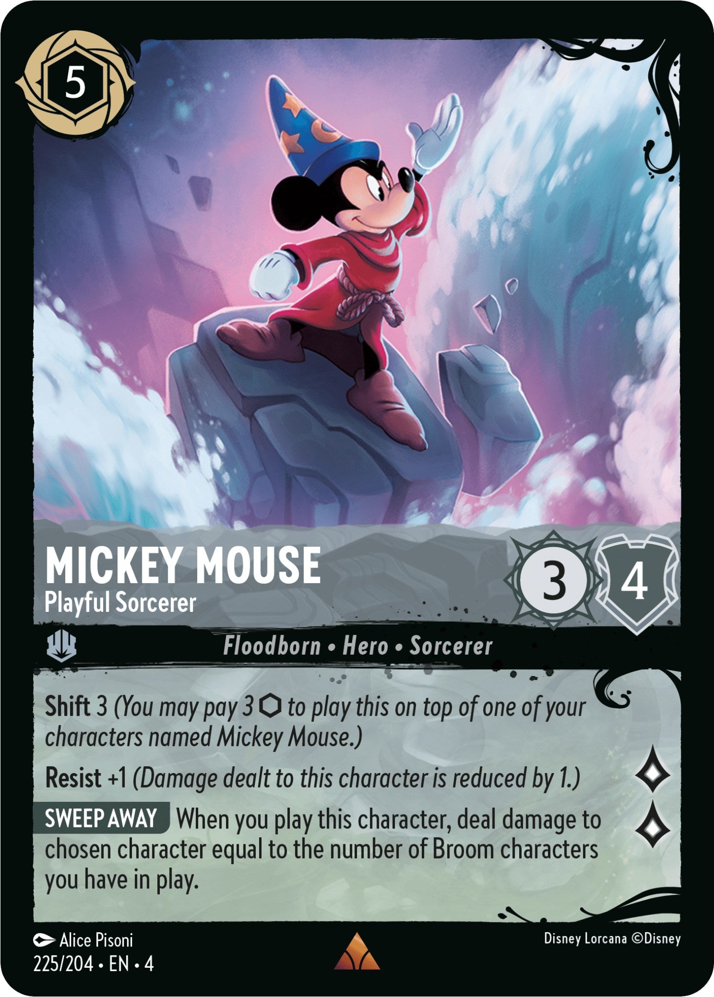 Mickey Mouse - Playful Sorcerer (225/204) (225/204) [Illumineer's Quest: Deep Trouble] | Black Swamp Games