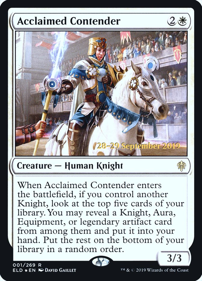 Acclaimed Contender [Throne of Eldraine Prerelease Promos] | Black Swamp Games