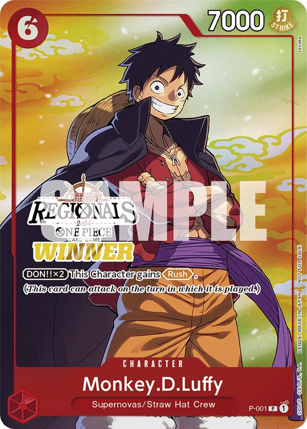 Monkey.D.Luffy (Offline Regional 2024 Vol. 2) [Winner] [One Piece Promotion Cards] | Black Swamp Games