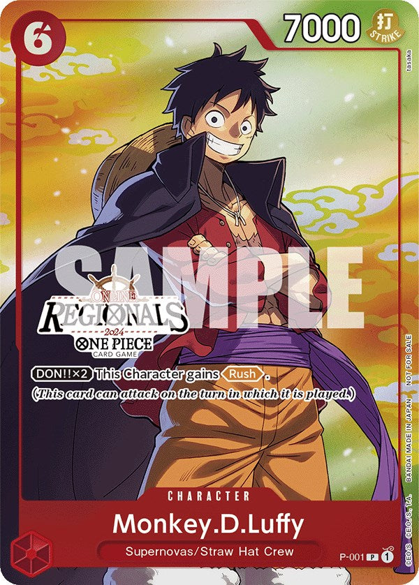 Monkey.D.Luffy (Online Regional 2024 Vol. 2) [Participant] [One Piece Promotion Cards] | Black Swamp Games