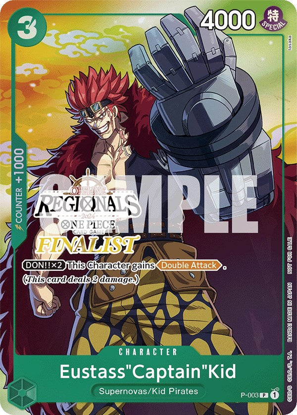 Eustass"Captain"Kid (Offline Regional 2024 Vol. 2) [Finalist] [One Piece Promotion Cards] | Black Swamp Games