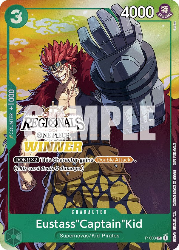 Eustass"Captain"Kid (Offline Regional 2024 Vol. 2) [Winner] [One Piece Promotion Cards] | Black Swamp Games