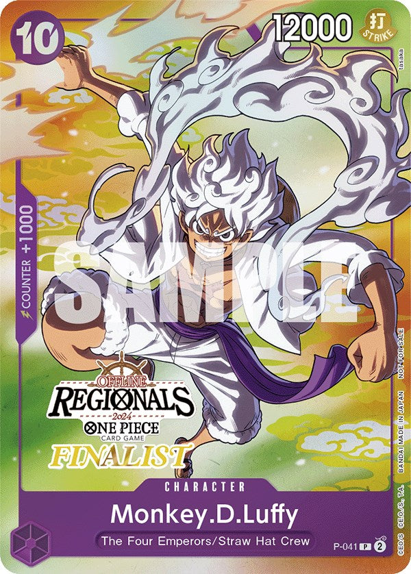 Monkey.D.Luffy (Offline Regional 2024 Vol. 2) [Finalist] [One Piece Promotion Cards] | Black Swamp Games