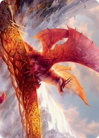 Goldspan Dragon Art Card (Gold-Stamped Signature) [Kaldheim Art Series] | Black Swamp Games