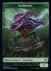 Saproling // Powerstone Double-Sided Token [Dominaria United Tokens] | Black Swamp Games