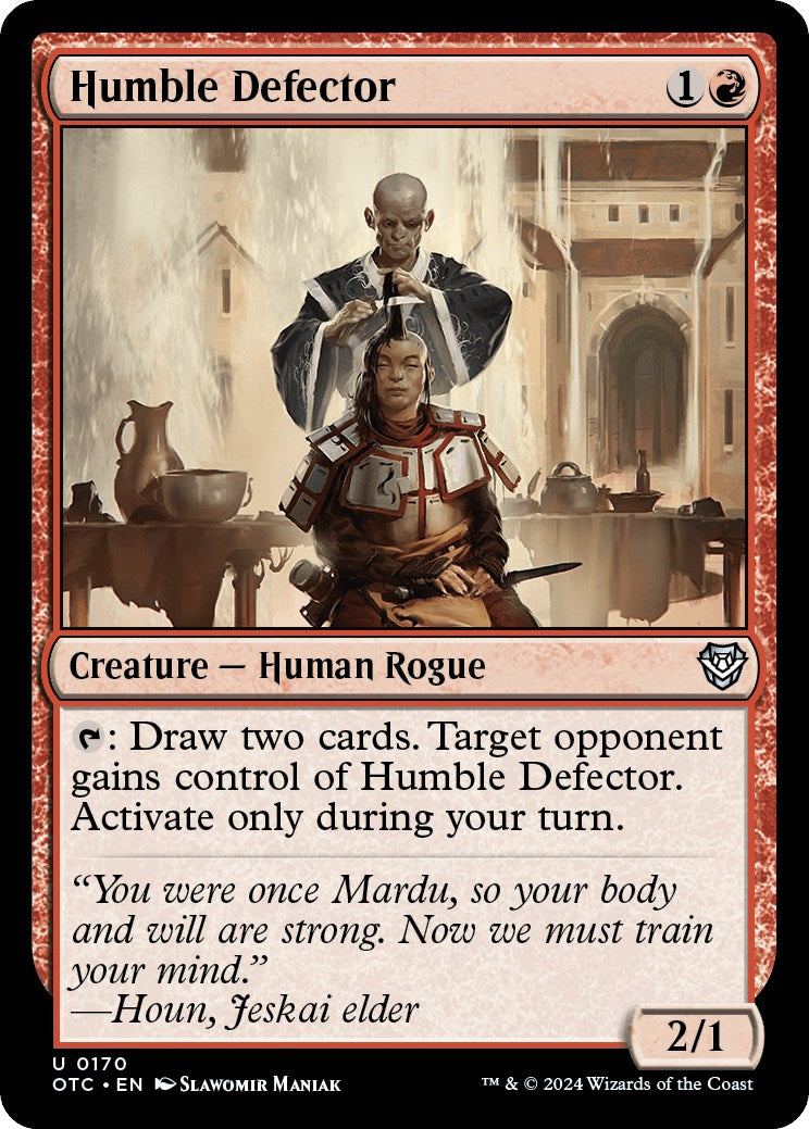 Humble Defector [Outlaws of Thunder Junction Commander] | Black Swamp Games
