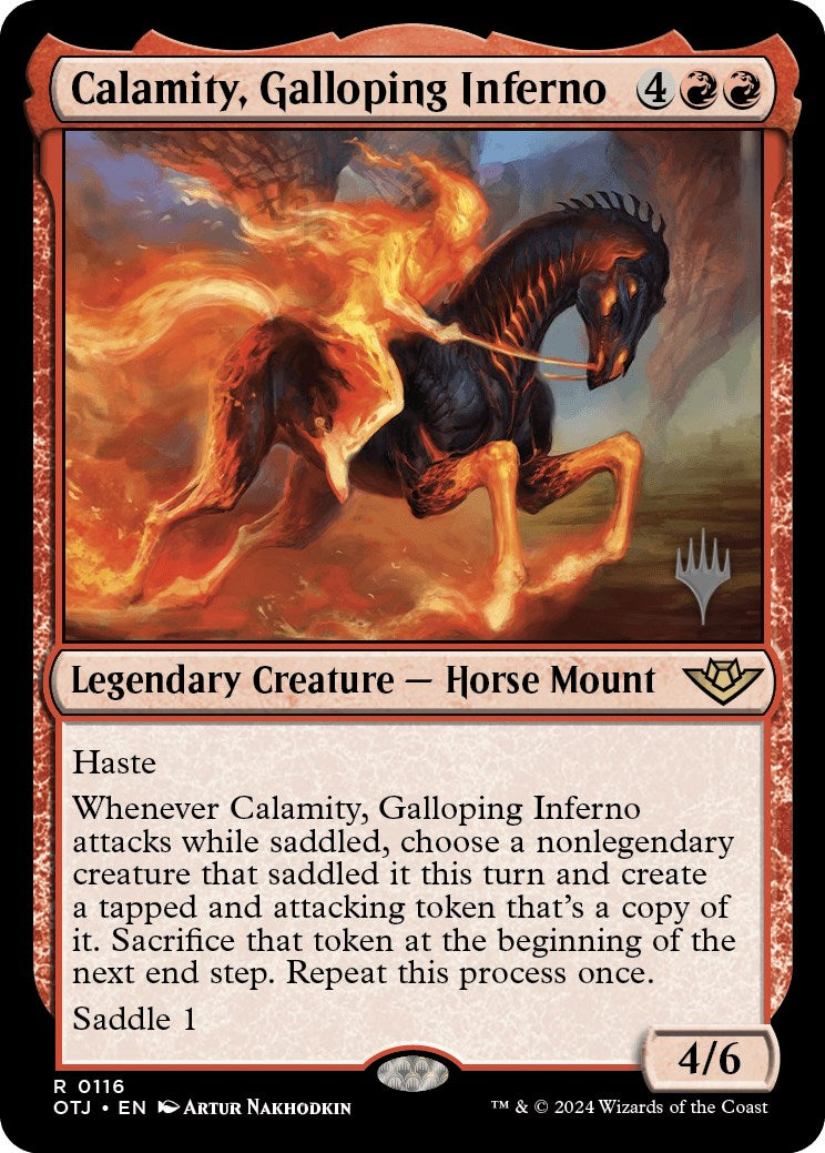 Calamity, Galloping Inferno (Promo Pack) [Outlaws of Thunder Junction Promos] | Black Swamp Games