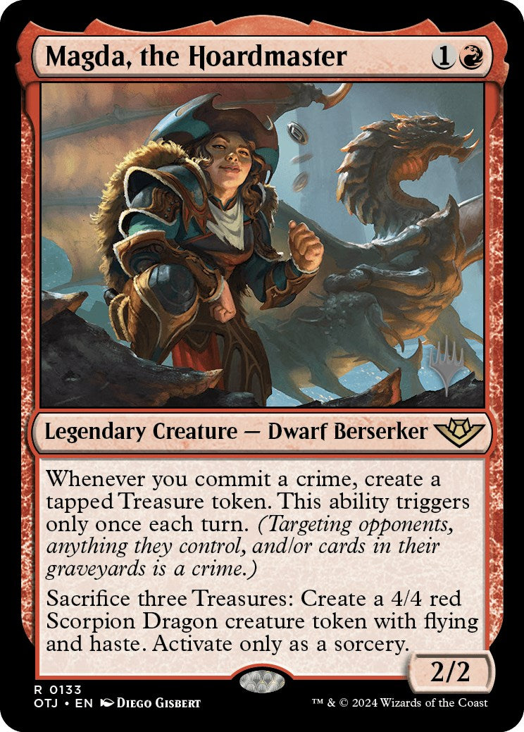 Magda, the Hoardmaster (Promo Pack) [Outlaws of Thunder Junction Promos] | Black Swamp Games