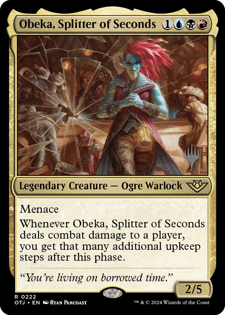 Obeka, Splitter of Seconds (Promo Pack) [Outlaws of Thunder Junction Promos] | Black Swamp Games