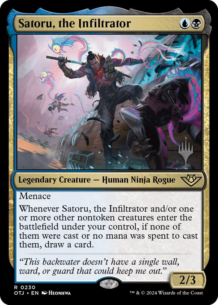 Satoru, the Infiltrator (Promo Pack) [Outlaws of Thunder Junction Promos] | Black Swamp Games