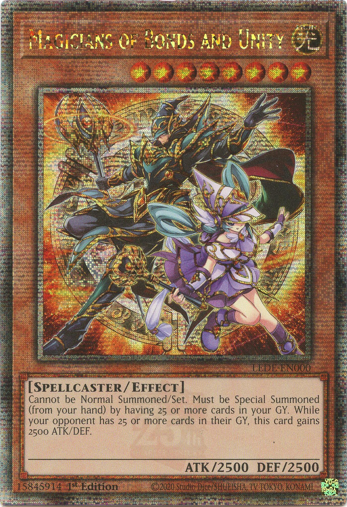 Magicians of Bonds and Unity [LEDE-EN000] Quarter Century Secret Rare | Black Swamp Games