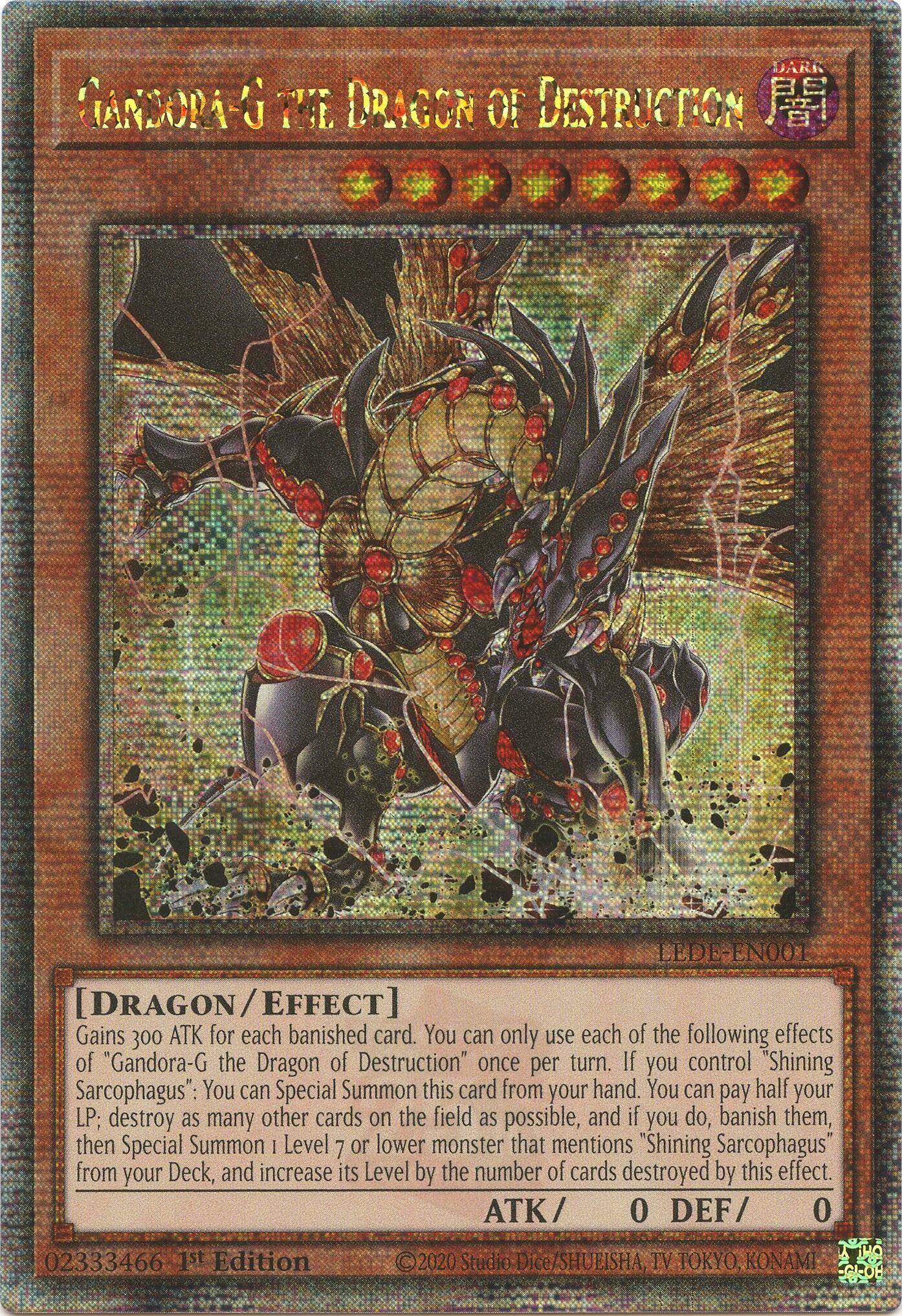 Gandora-G the Dragon of Destruction [LEDE-EN001] Quarter Century Secret Rare | Black Swamp Games