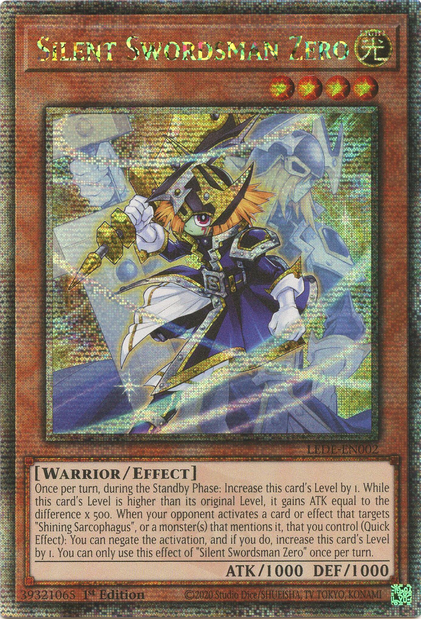 Silent Swordsman Zero [LEDE-EN002] Quarter Century Secret Rare | Black Swamp Games