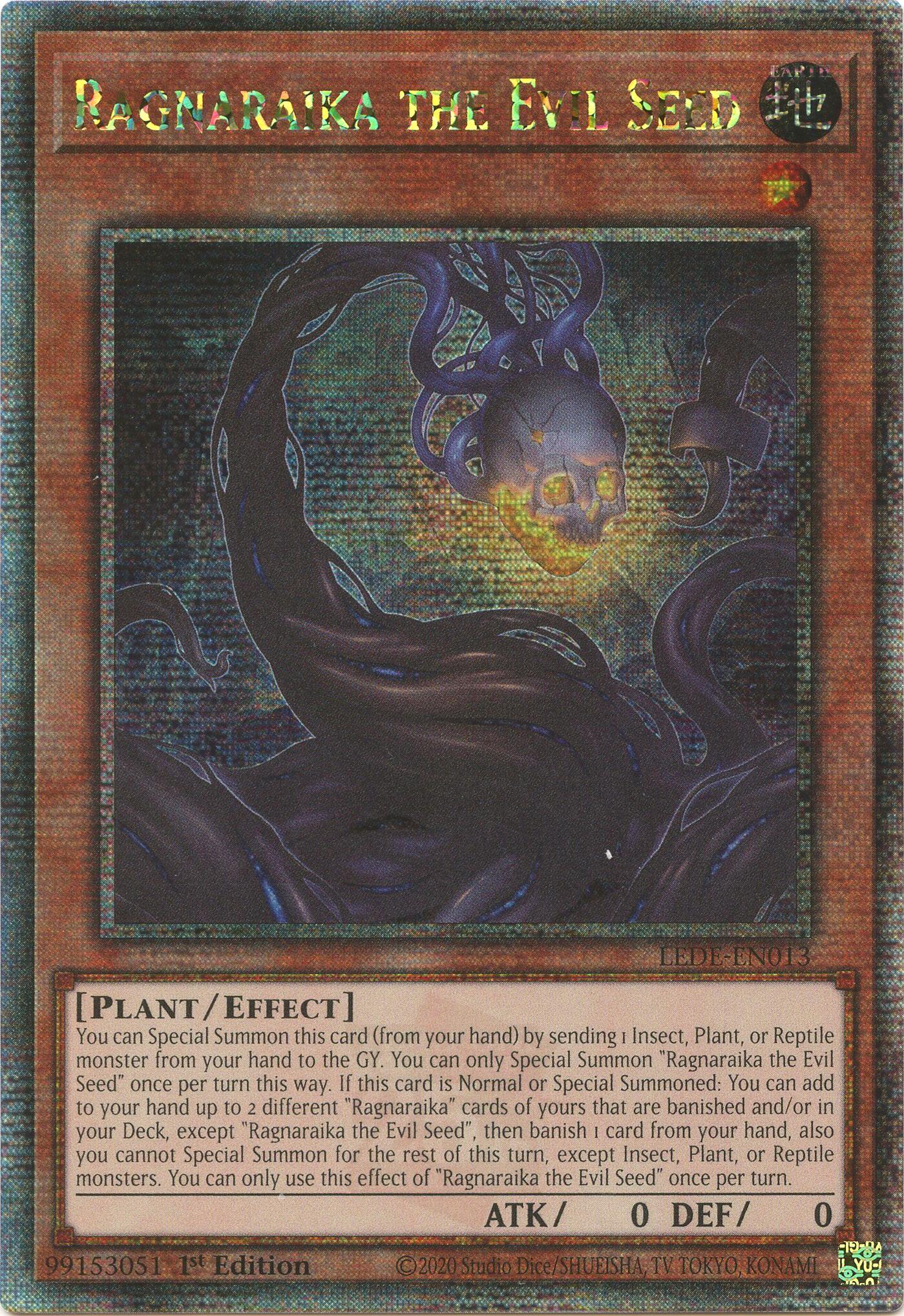 Ragnaraika the Evil Seed [LEDE-EN013] Quarter Century Secret Rare | Black Swamp Games