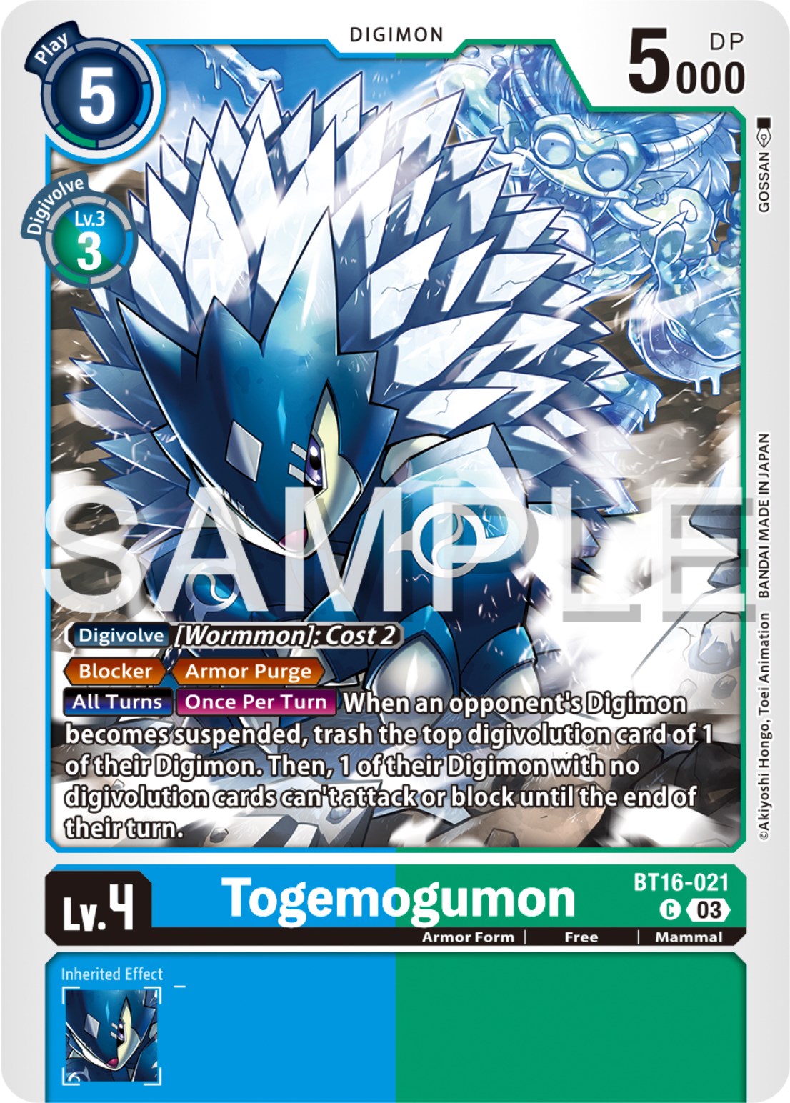 Togemogumon [BT16-021] [Beginning Observer] | Black Swamp Games