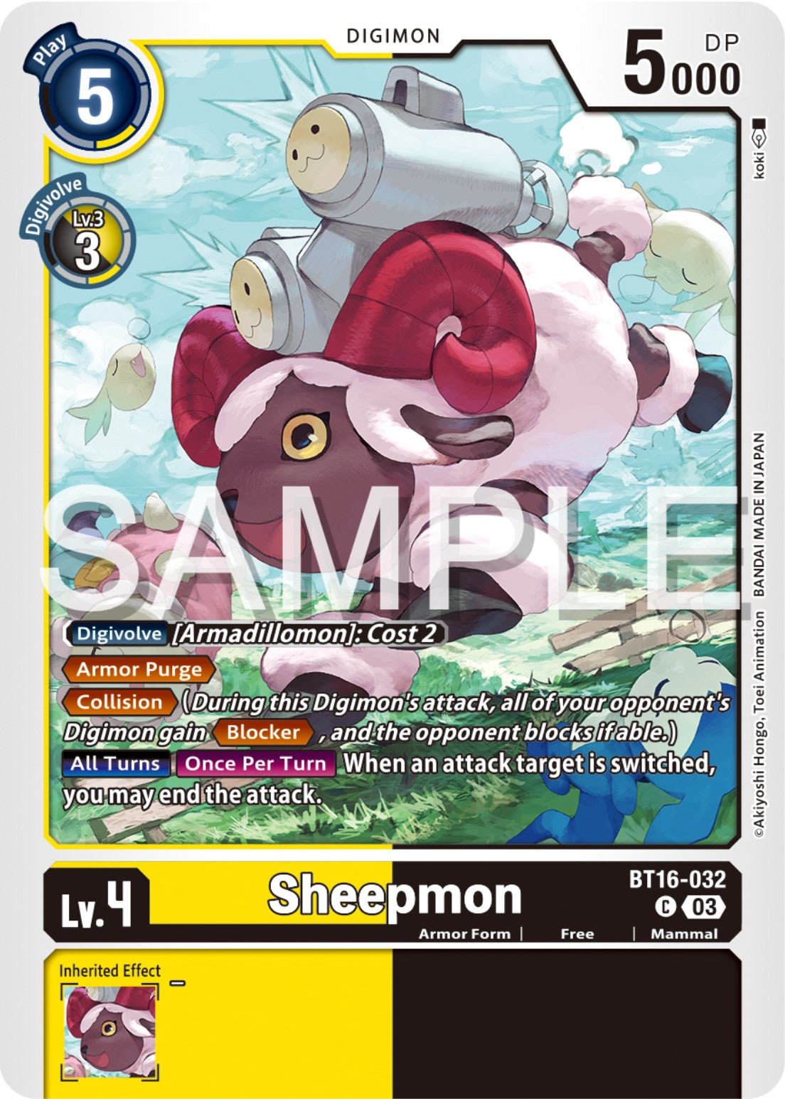 Sheepmon [BT16-032] [Beginning Observer] | Black Swamp Games