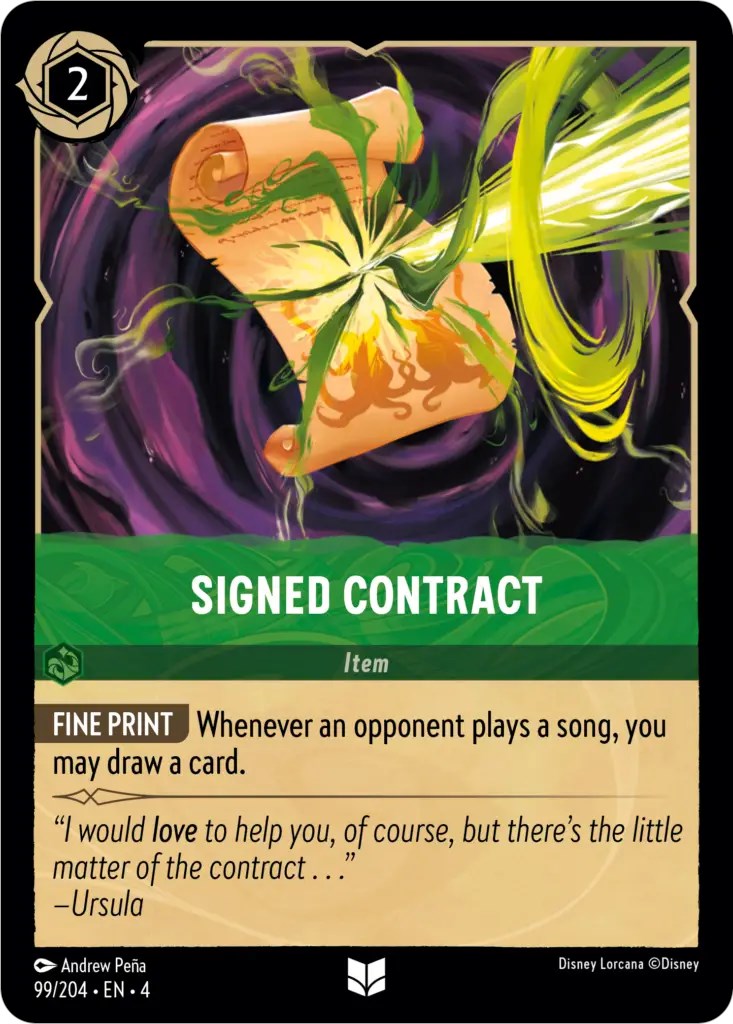Signed Contract (99/204) [Ursula's Return] | Black Swamp Games