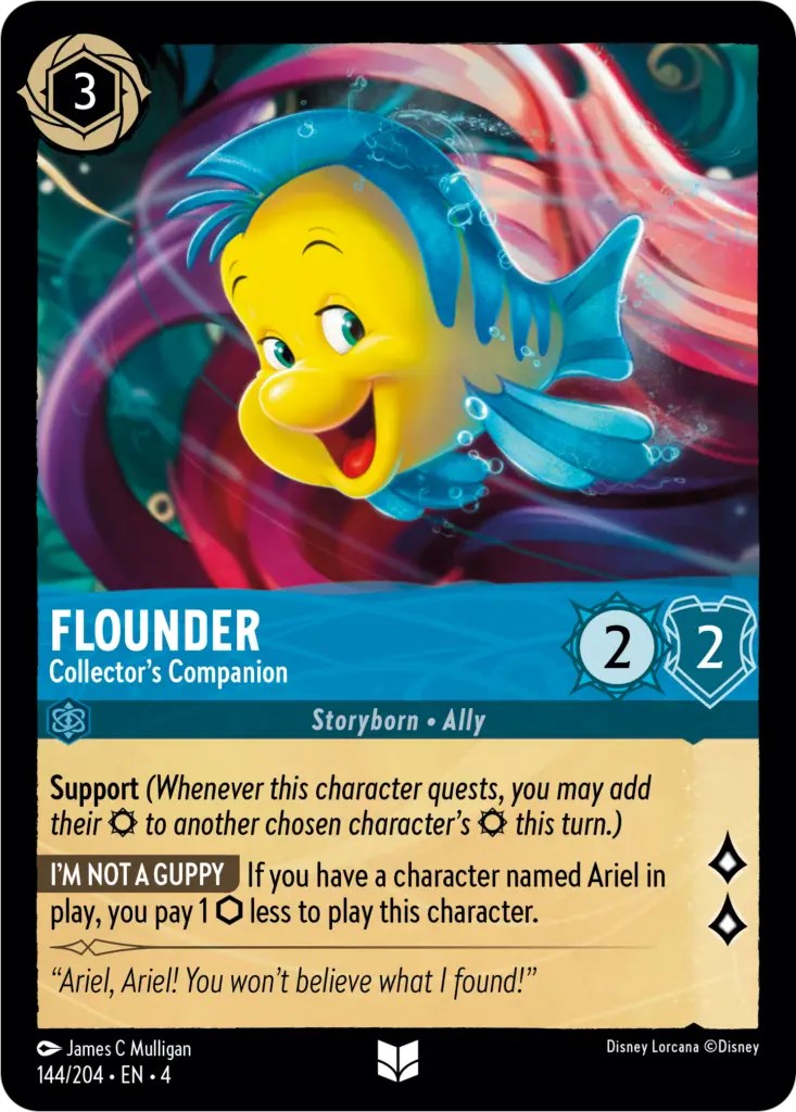 Flounder - Collector's Companion (144/204) [Ursula's Return] | Black Swamp Games
