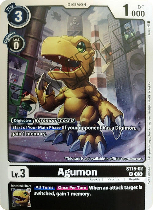 Agumon [ST15-02] (Demo Deck Exclusive) [Starter Deck: Dragon of Courage] | Black Swamp Games