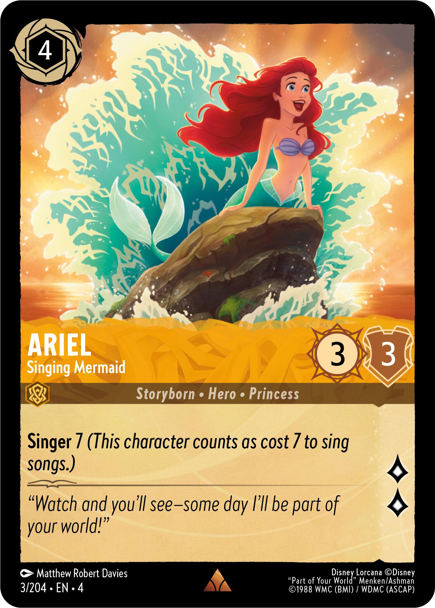 Ariel - Singing Mermaid (3/204) [Ursula's Return] | Black Swamp Games