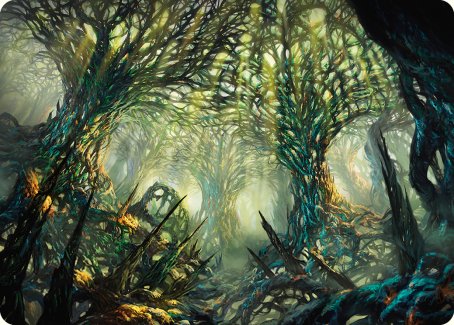 The Hunter Maze Art Card [Phyrexia: All Will Be One Art Series] | Black Swamp Games