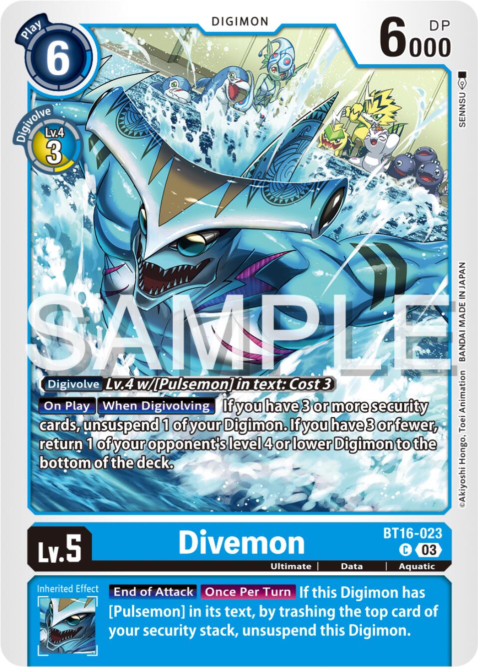 Divemon [BT16-023] [Beginning Observer] | Black Swamp Games