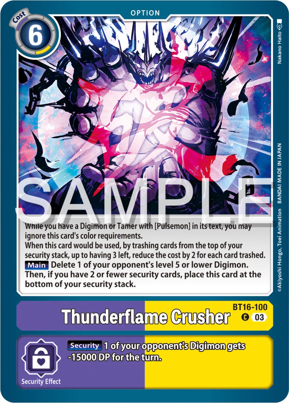 Thunderflame Crusher [BT16-100] [Beginning Observer] | Black Swamp Games