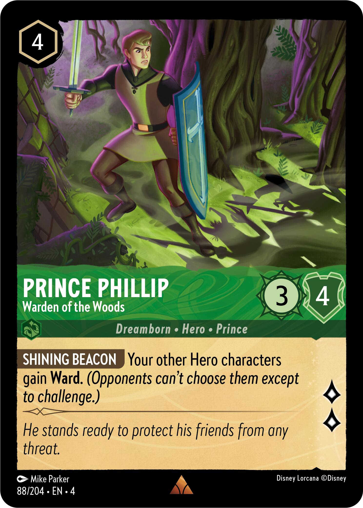 Prince Phillip - Warden of the Woods (88/204) [Ursula's Return] | Black Swamp Games