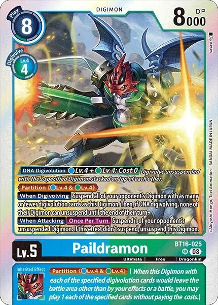 Paildramon [BT16-025] [Beginning Observer] | Black Swamp Games