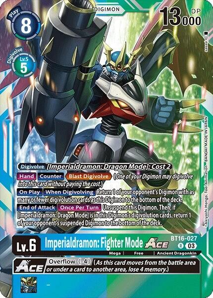 Imperialdramon: Fighter Mode Ace [BT16-027] [Beginning Observer] | Black Swamp Games