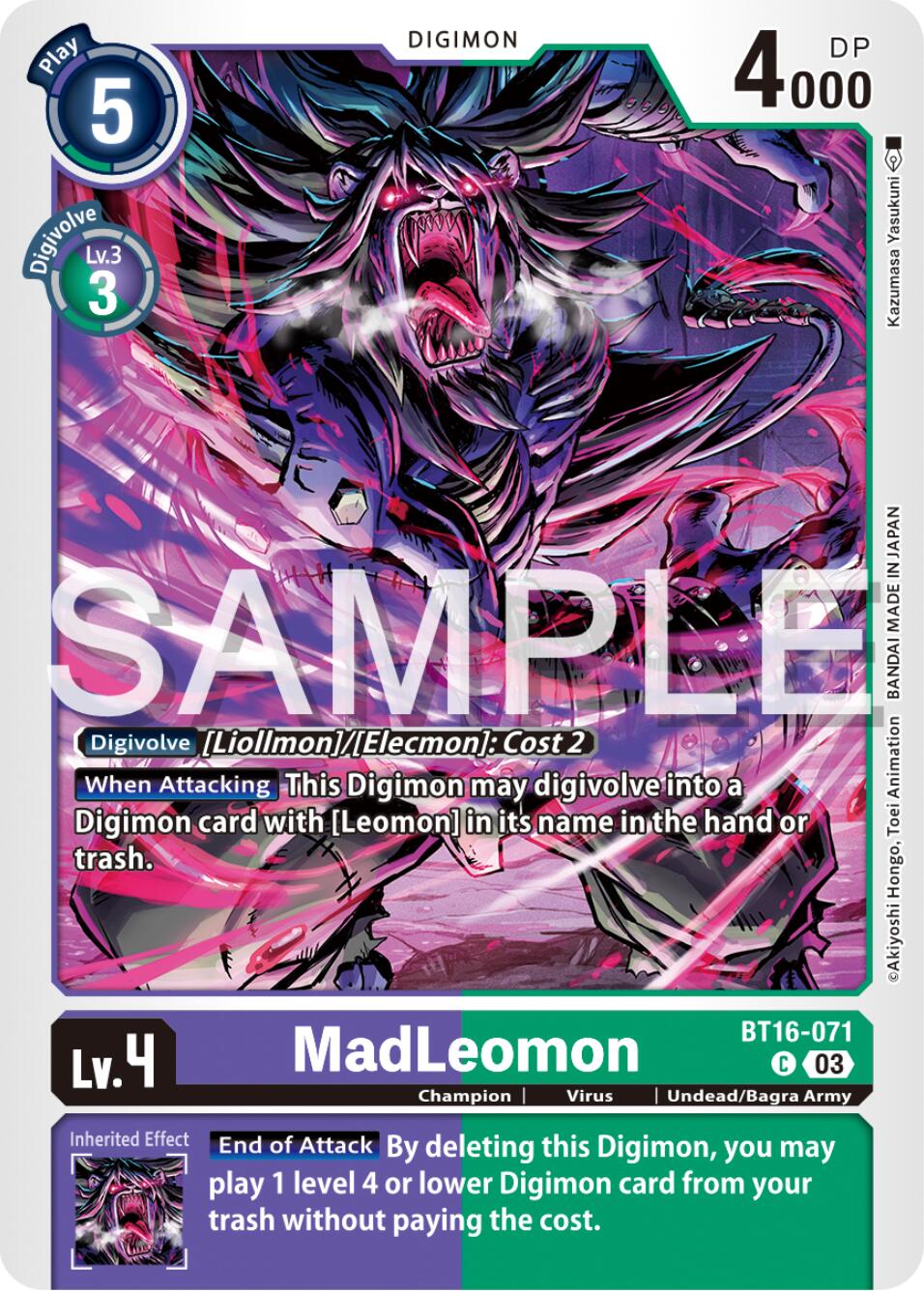 MadLeomon [BT16-071] [Beginning Observer] | Black Swamp Games