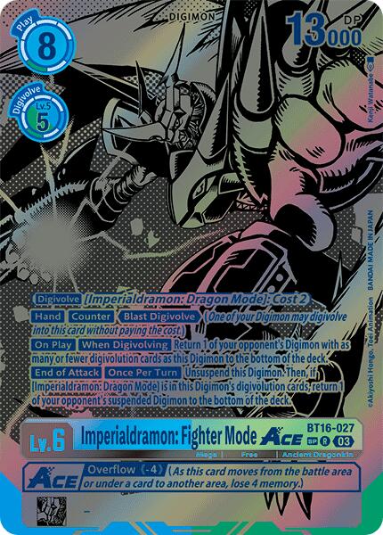 Imperialdramon: Fighter Mode Ace [BT16-027] (Textured) [Beginning Observer] | Black Swamp Games