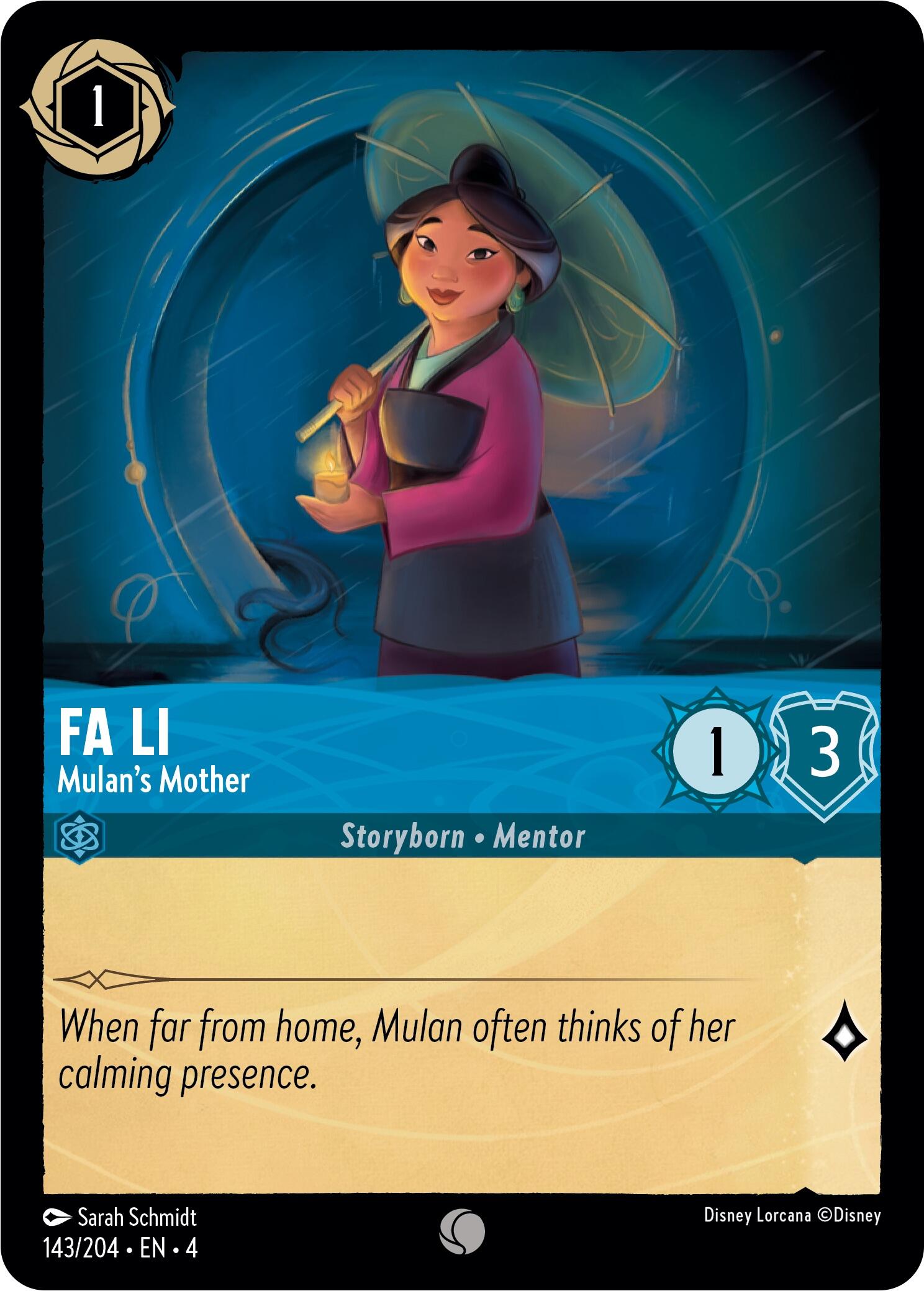 Fa Li - Mulan's Mother (143/204) [Ursula's Return] | Black Swamp Games