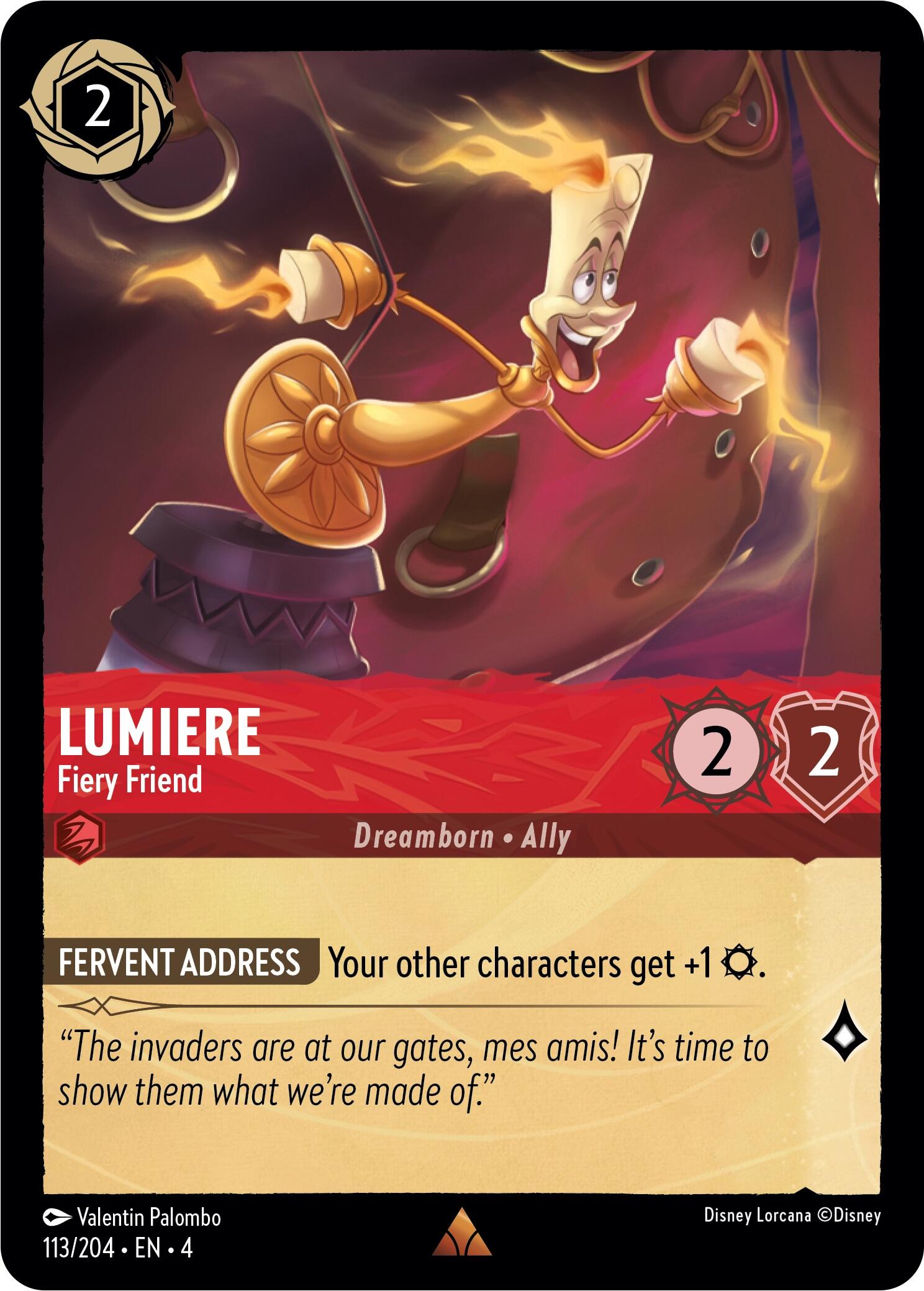 Lumiere - Fiery Friend (113/204) [Ursula's Return] | Black Swamp Games