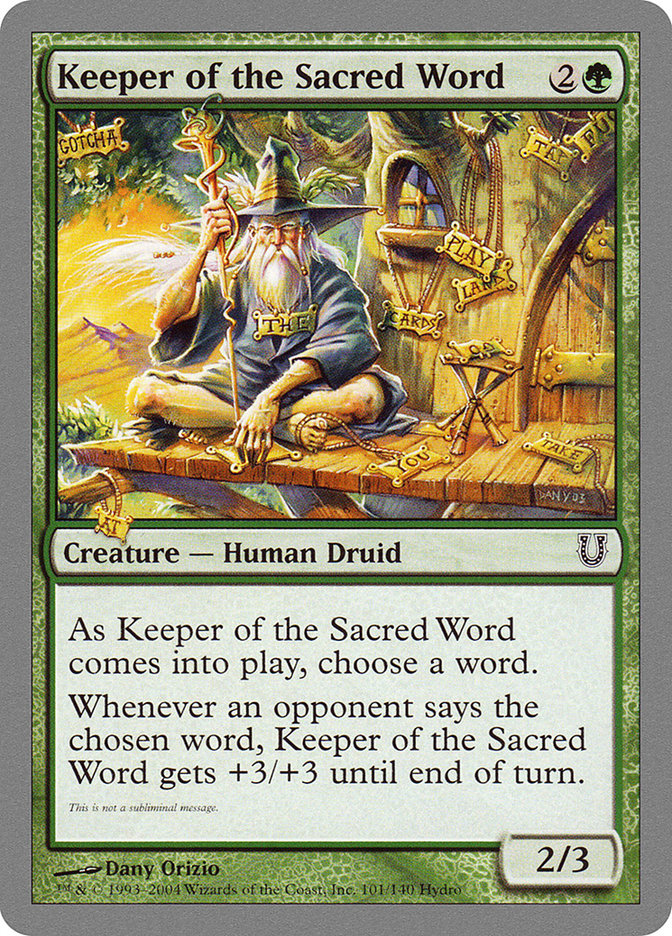 Keeper of the Sacred Word [Unhinged] | Black Swamp Games